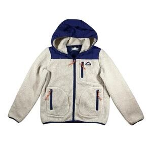 Penfield Oatmeal Deep Pile Fleece Zipup Jacket - L